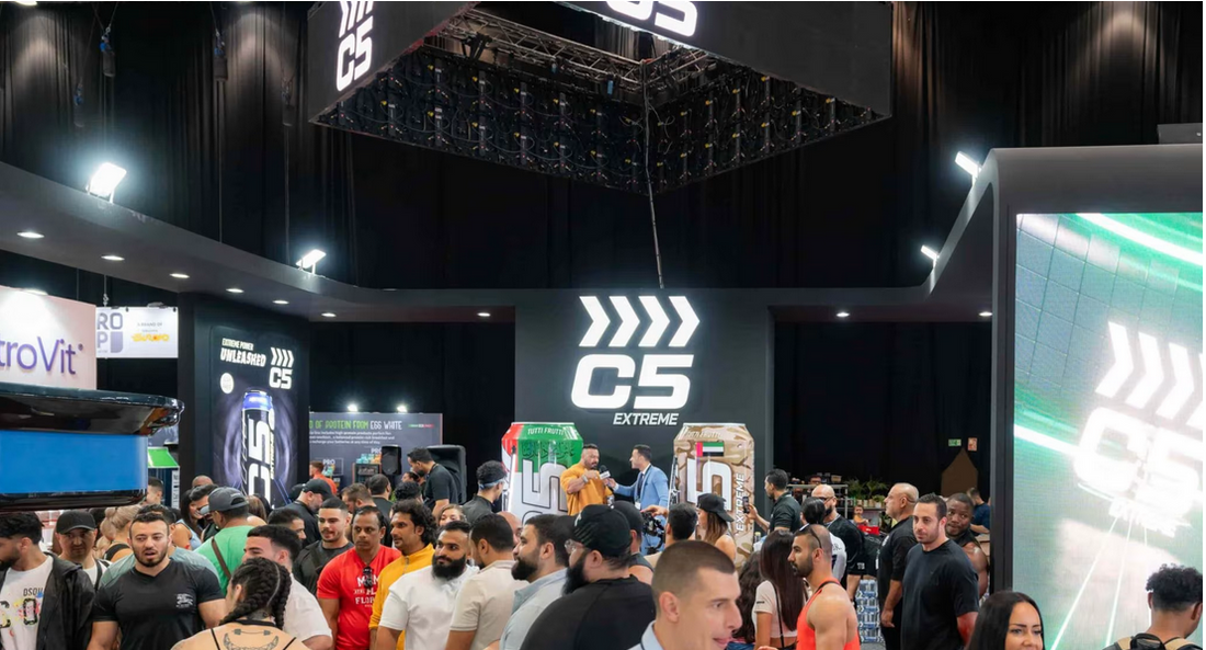 C5 Energy Pre-Workout: Participation in Dubai Muscle Show with Sponsorship and Engagement