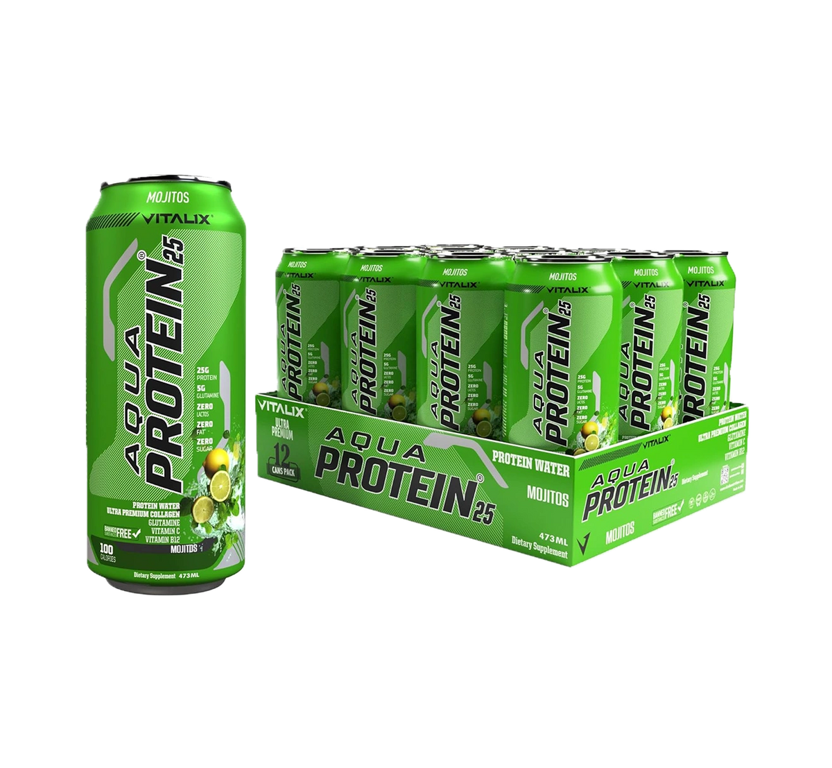 VITALIX Aqua Protein 25 Protein Water - Mojito - Ultramade