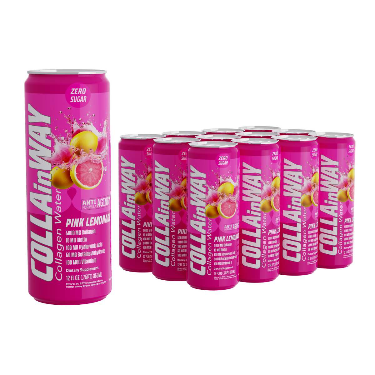 COLLAinWay Collagen 5000mg -(Pack of 12, Blue Raspberry)