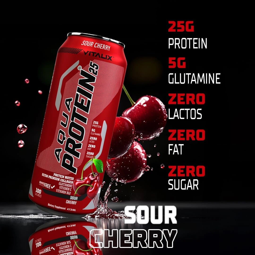 VITALIX Aqua Protein 25 Protein Water - Sour Cherry - photo 2