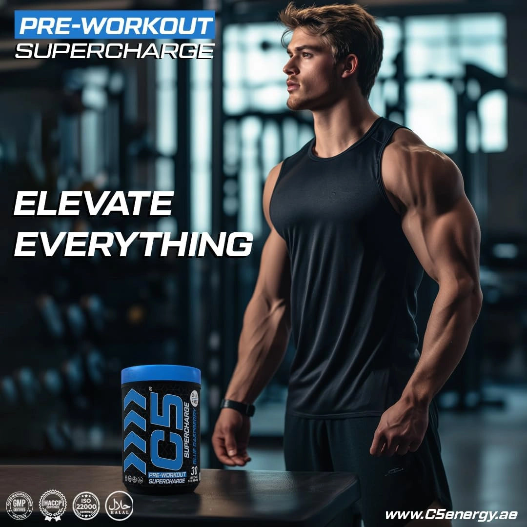 C5 Supercharge Pre Workout Powder Blue Raspberry - photo 4