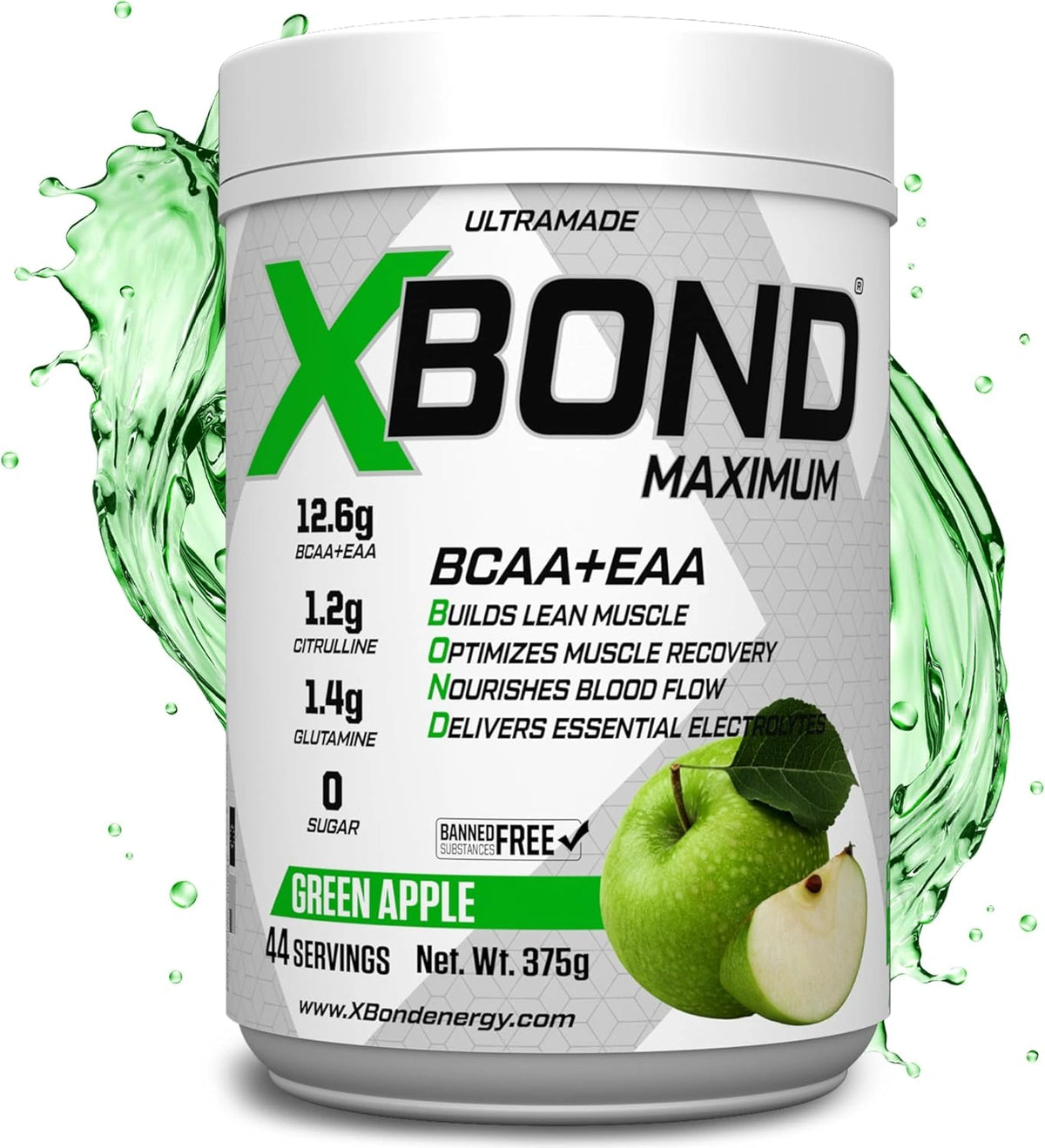 Xbond Powder BCAA + EAA - Green Apple - photo 2