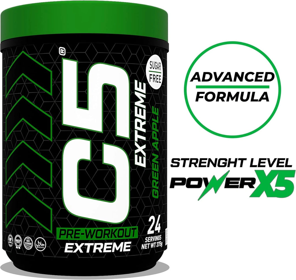 C5 Extreme Pre Workout Powder Green Apple - photo 2