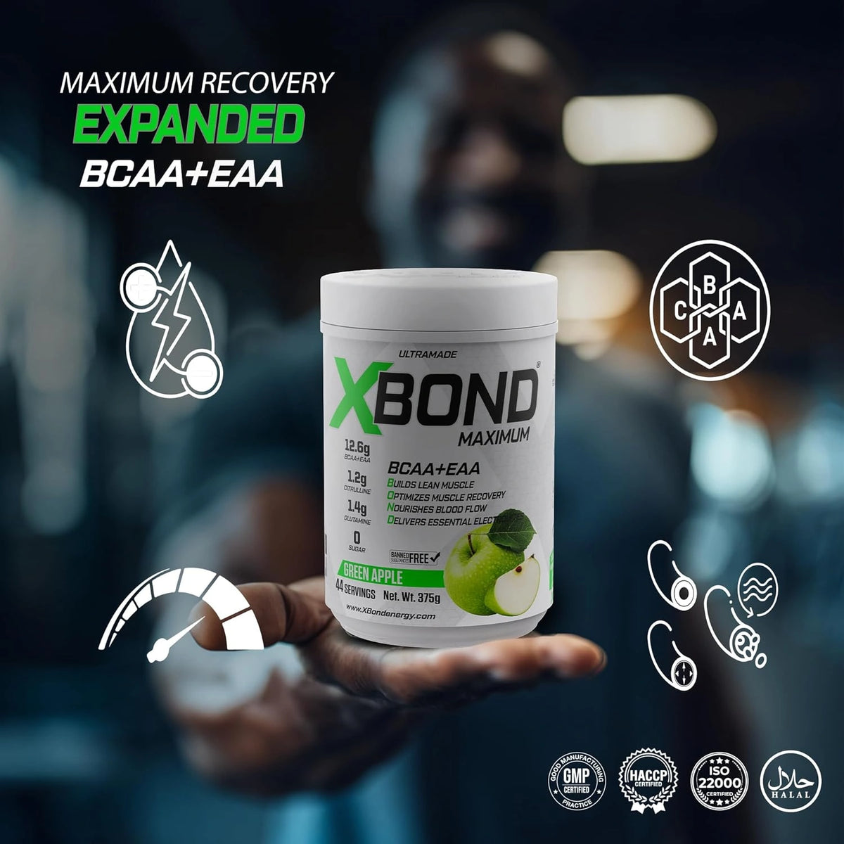 Xbond Powder BCAA + EAA - Green Apple - photo 4