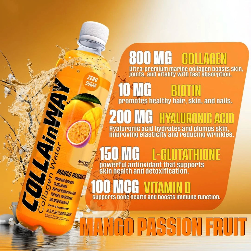 Collainway Collagen Drink 8000mg - Mango Passion Fruit - photo 6