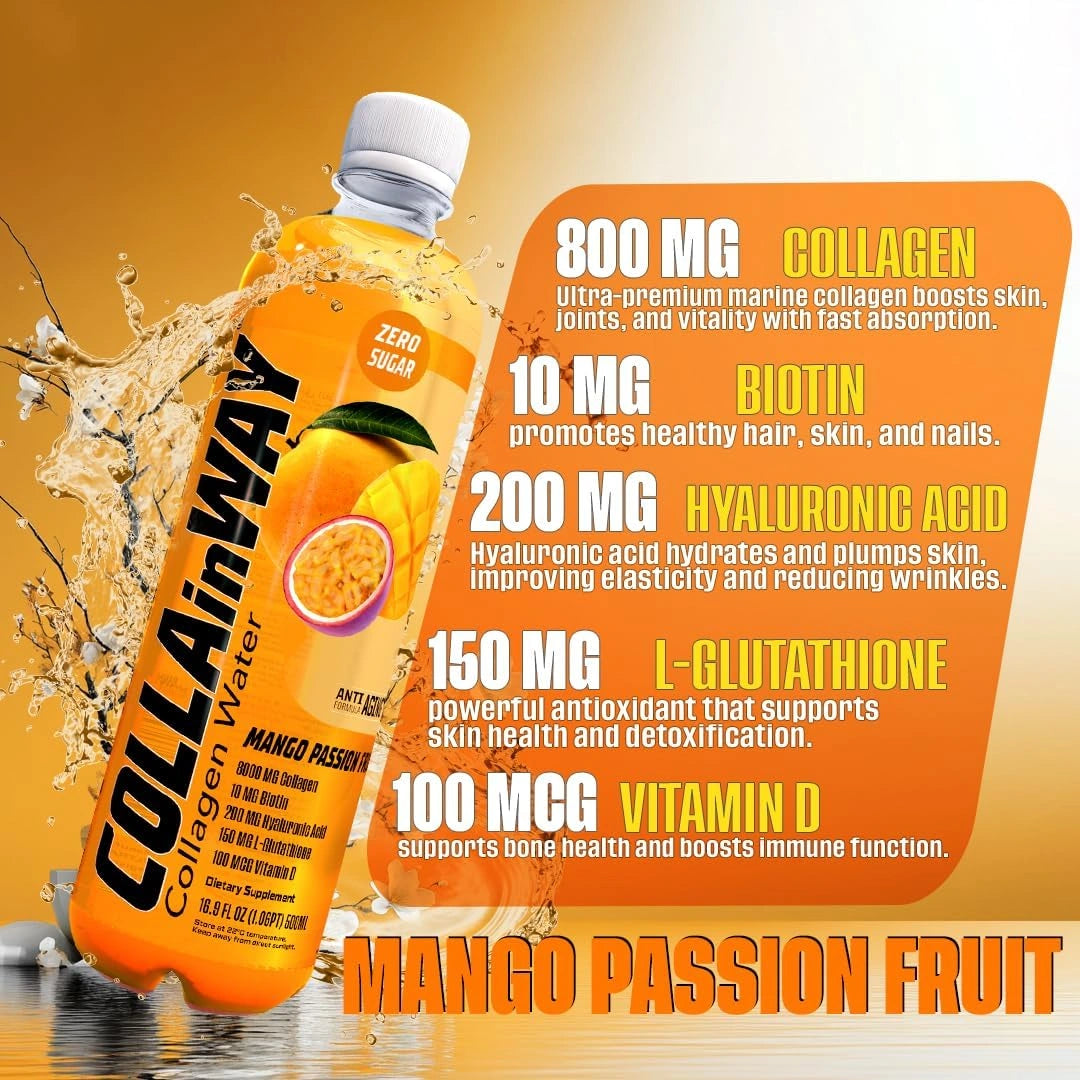 Collainway Collagen Drink 8000mg - Mango Passion Fruit - photo 6