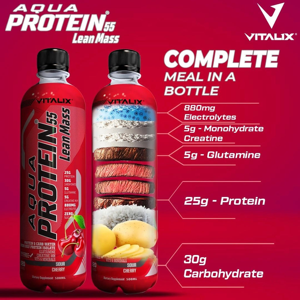 Aqua Protein 55 Lean Mass Post Workout Drink - Sour Cherry - photo 3