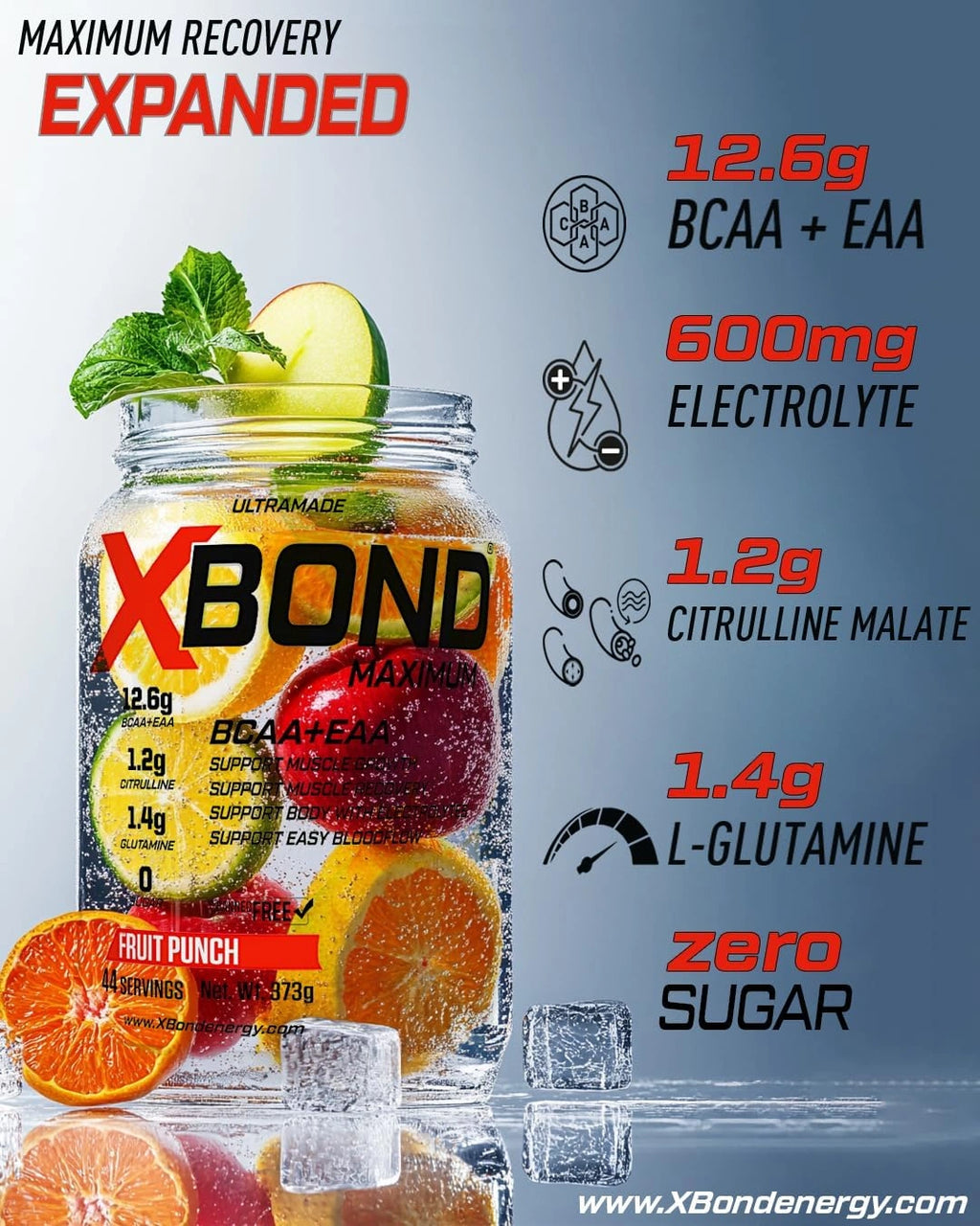 Xbond Powder BCAA + EAA - Mango Passion Fruit - photo 4