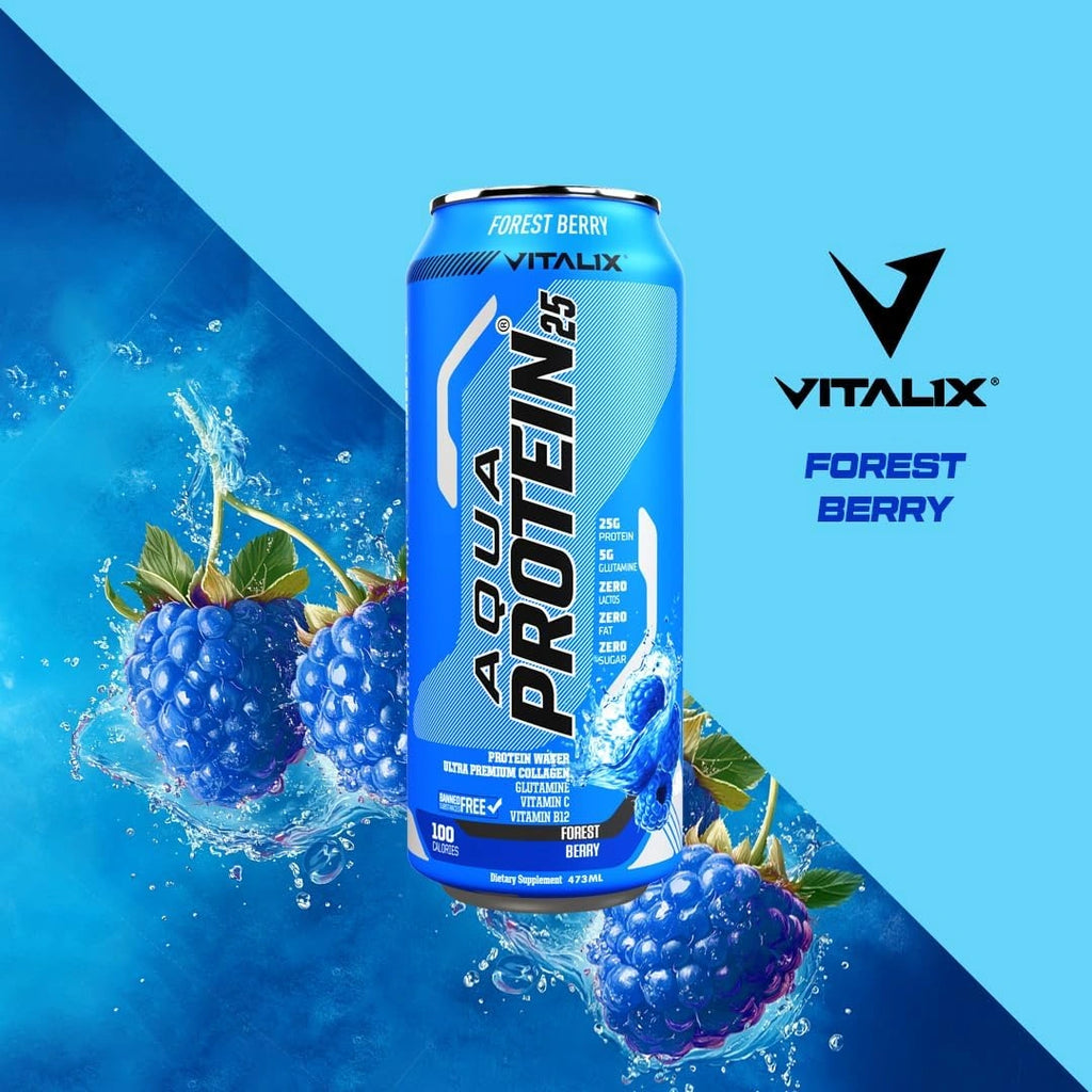 VITALIX Aqua Protein 25 Protein Water - Forrest Berry - photo 2