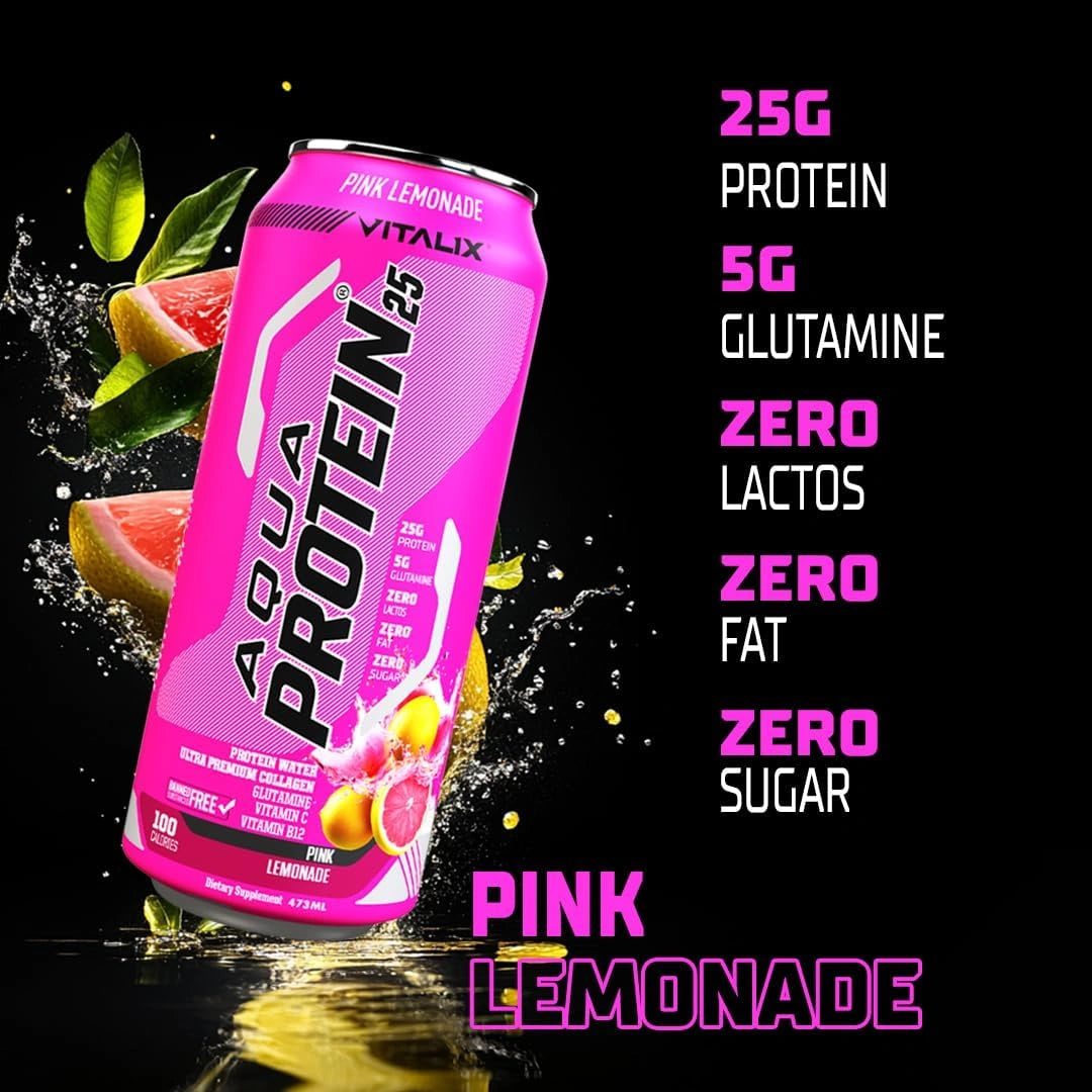 VITALIX Aqua Protein 25 Protein Water - Pink Lemonade - photo 3