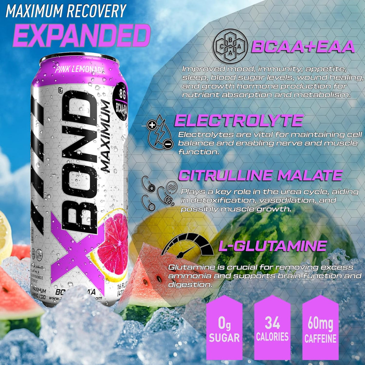 XBOND Drink BCAA+EAA Pink Lemonade - photo 7