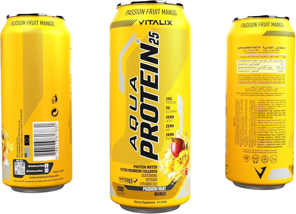 VITALIX Aqua Protein 25 Protein Water - Passion Fruit Mango - photo 7