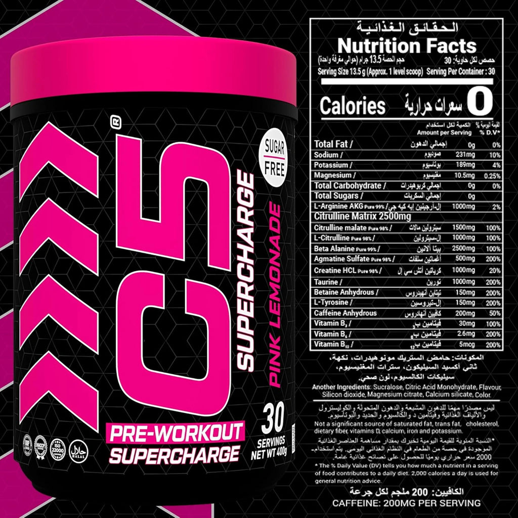 C5 Supercharge Pre Workout Powder Pink Lemonade - photo 6
