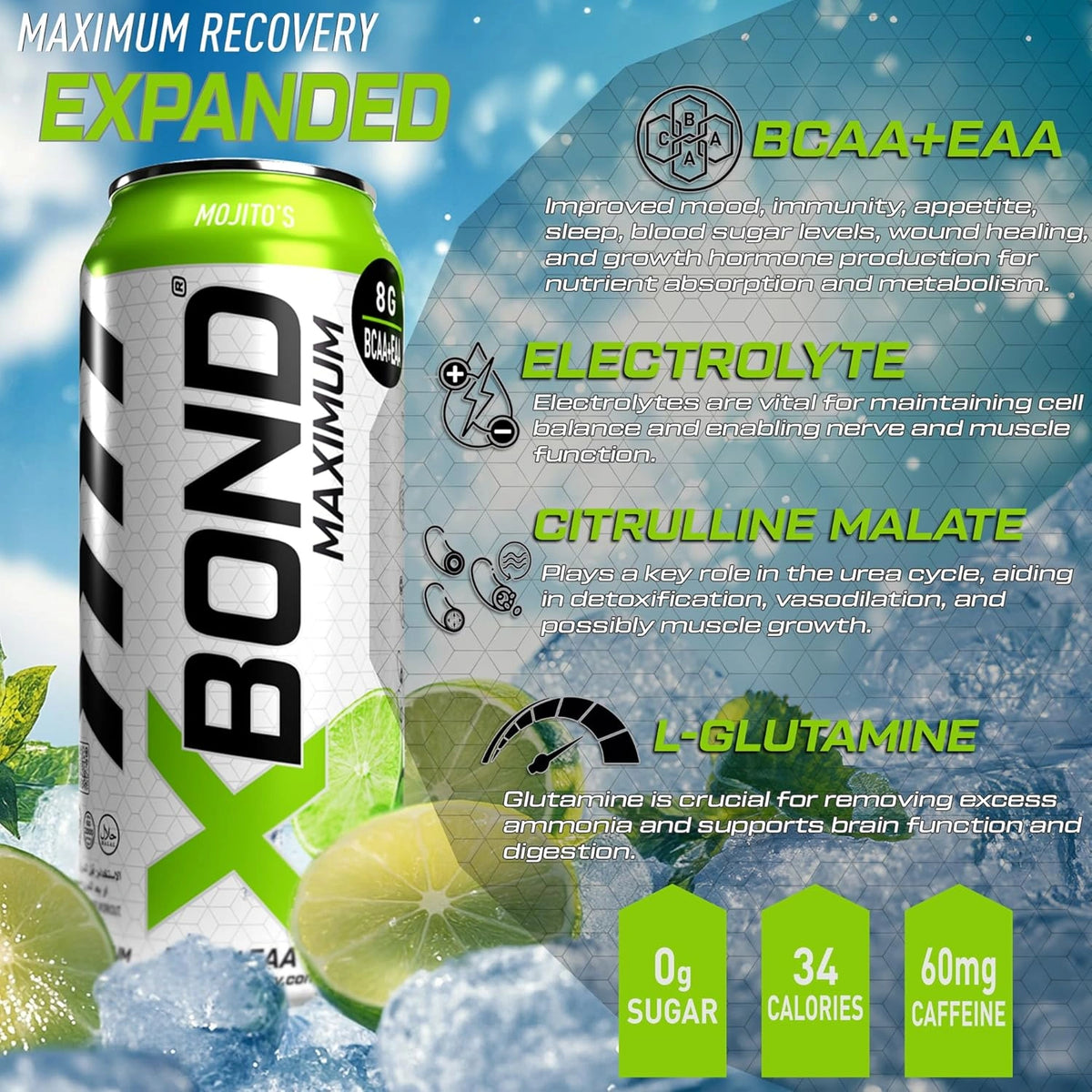 XBOND Drink BCAA+EAA Mojito - photo 6
