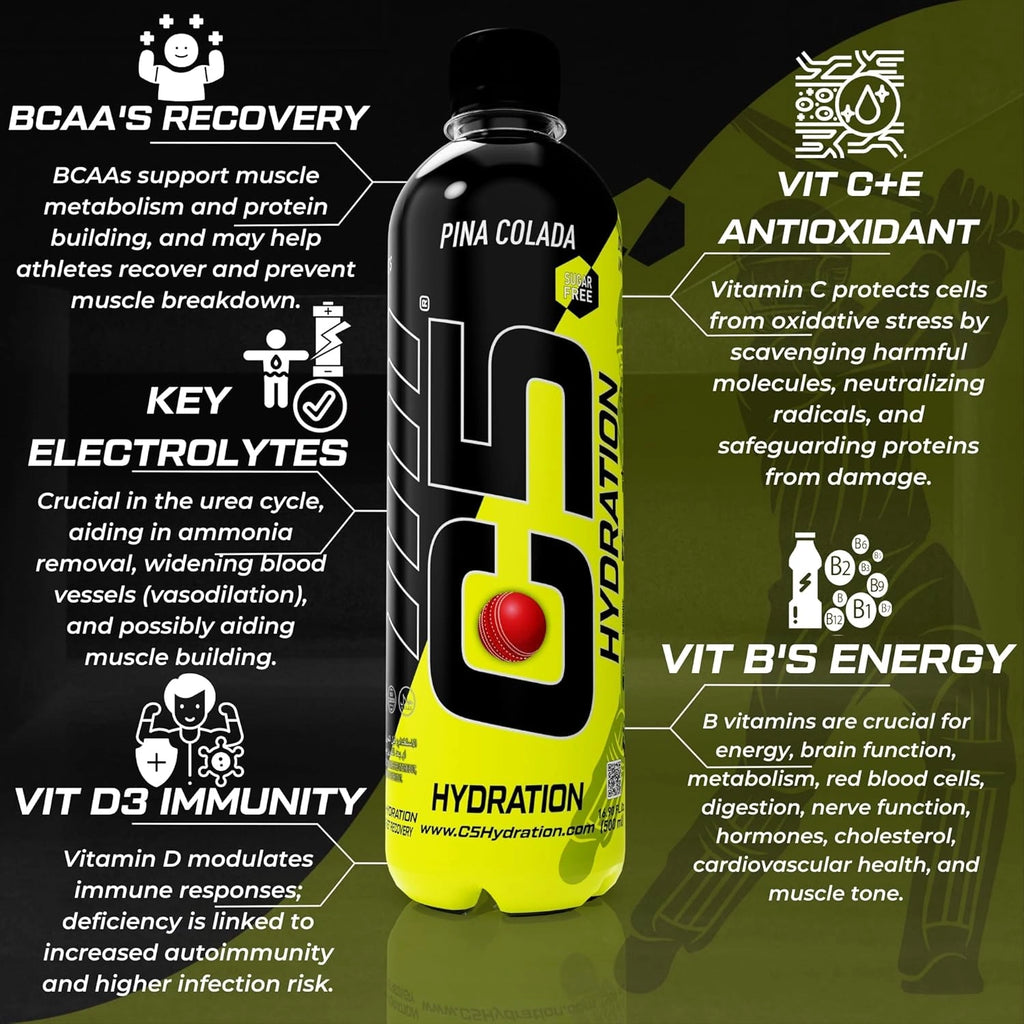 C5 Hydration Pina Colada Electrolytes Vitamin Water- Zero Sugar - photo 4