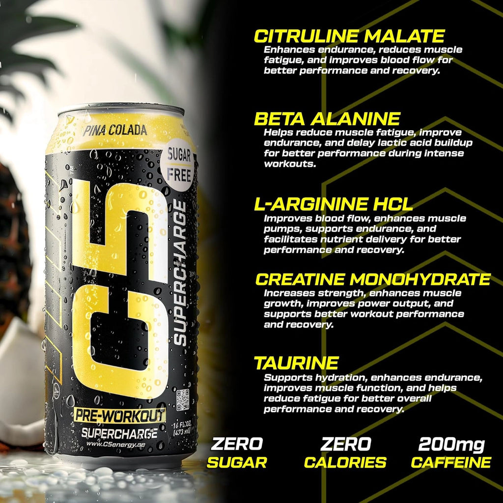 C5 Drink Supercharge Pina Colada Pre Workout - photo 5