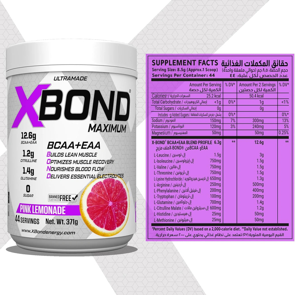 Xbond Powder BCAA + EAA - Pink Lemonade - photo 2