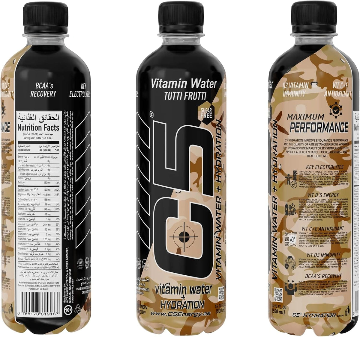 C5 Hydration Tutti Fruity Electrolytes Vitamin Water - Zero Sugar - photo 2