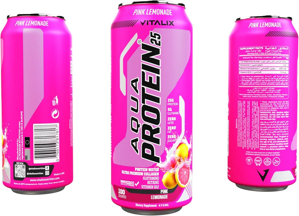 VITALIX Aqua Protein 25 Protein Water - Pink Lemonade - photo 5