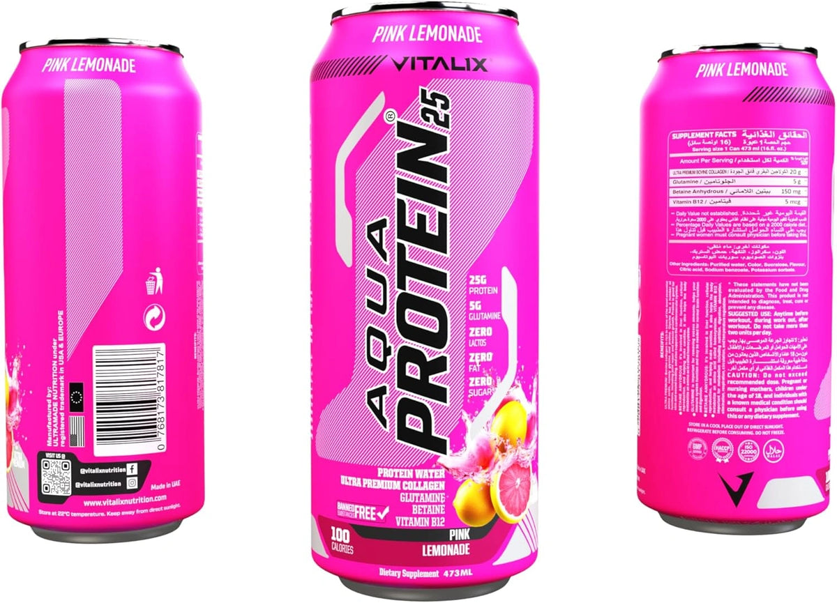 VITALIX Aqua Protein 25 Protein Water - Pink Lemonade - photo 5