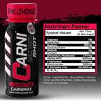 Carni Shot L-Carnitine Sugar-Free Pink Lemonade Pack of 12 - photo 3