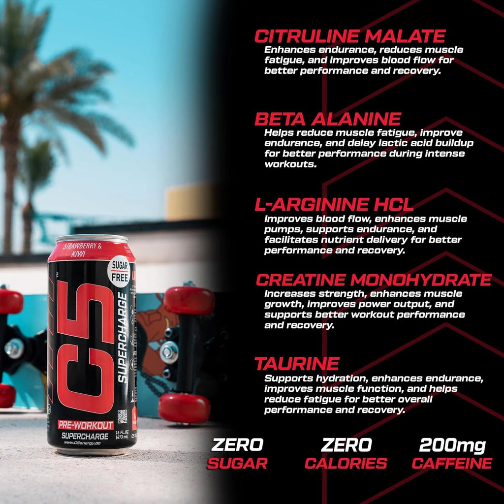 C5 Drink Supercharge Strawberry & Kiwi Pre Workout - photo 8