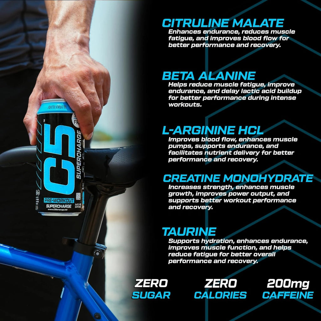 C5 Drink Supercharge Tutti Fruity Pre Workout - photo 6
