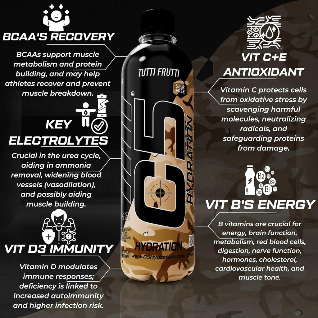C5 Hydration Tutti Fruity Electrolytes Vitamin Water - Zero Sugar - photo 5