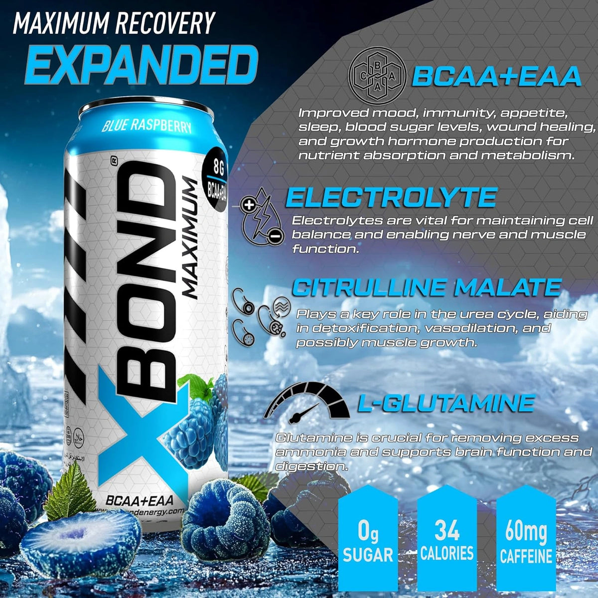 XBOND Drink BCAA+EAA Blue Rasbperry - photo 7