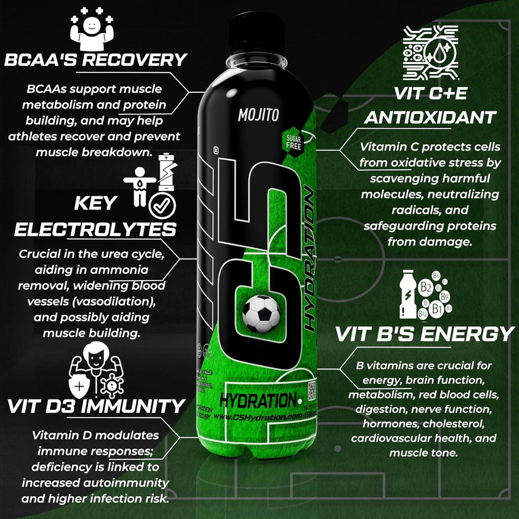 C5 Hydration Mojito Electrolytes Vitamin Water- Zero Sugar - photo 5