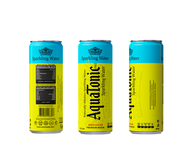 Aquatonic® Zero Sugar Sparkling Water – Naturally Alkaline Premium Mixer, 355ml Slim Can - photo 2