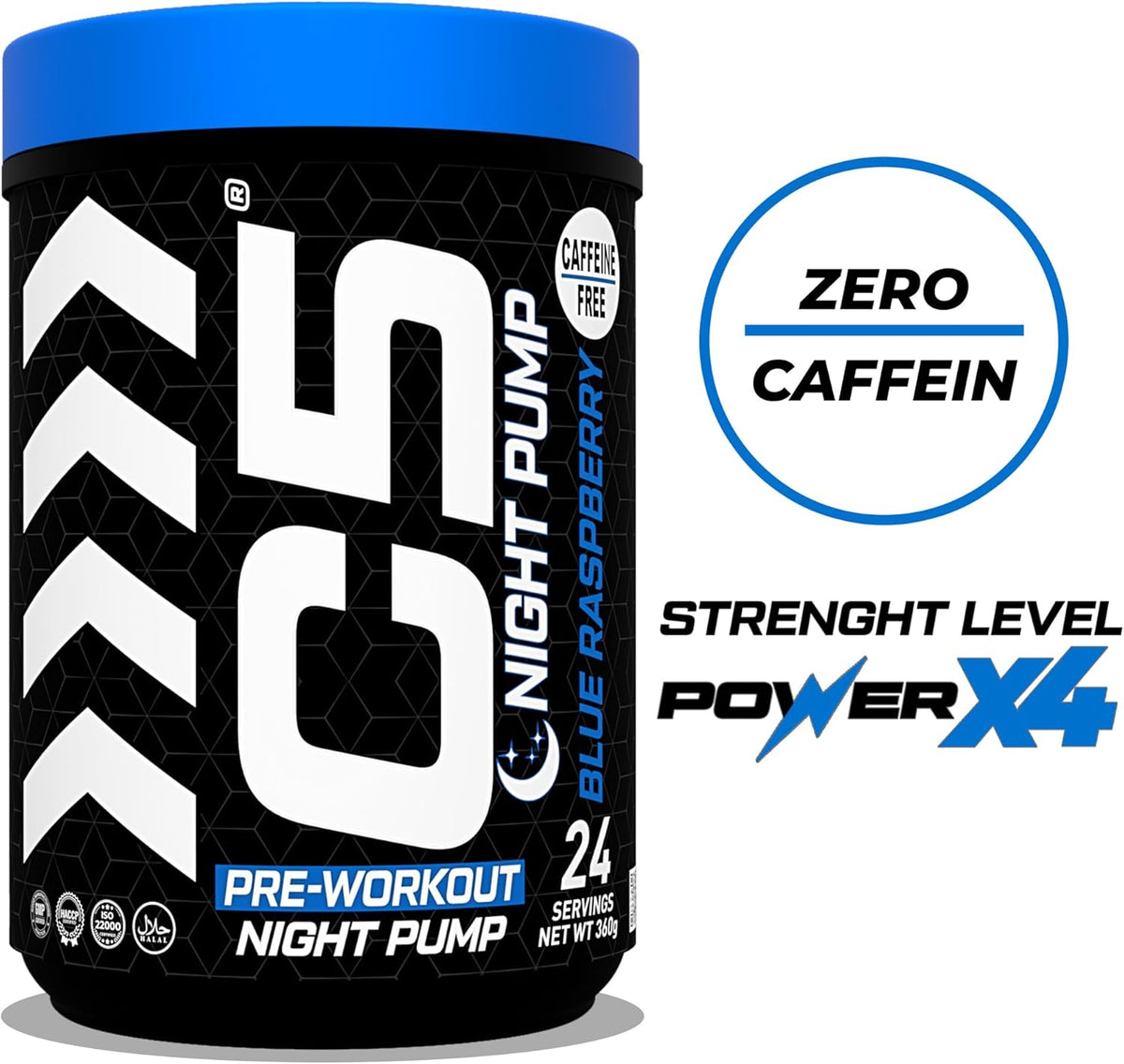 C5 Night Pump Pre Workout Powder Blue Raspberry - photo 2
