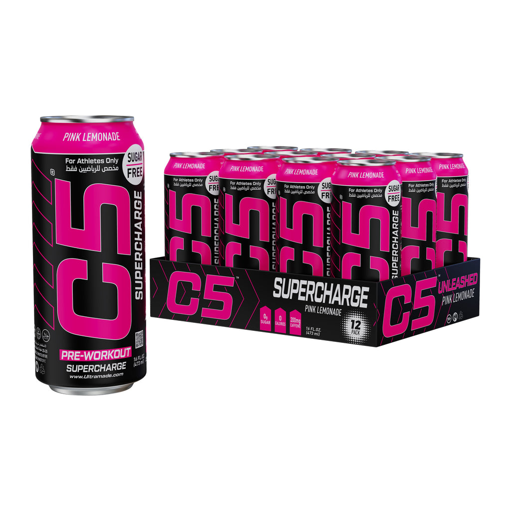 C5 Drink Supercharge Pink Lemonade Pre Workout - Ultramade
