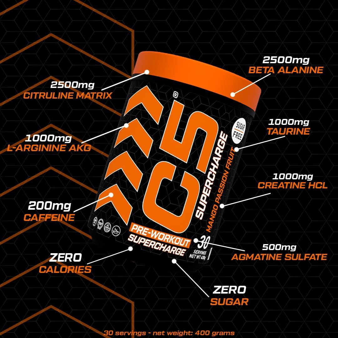 C5 Supercharge Pre Workout Powder Mango Passion Fruit - photo 5