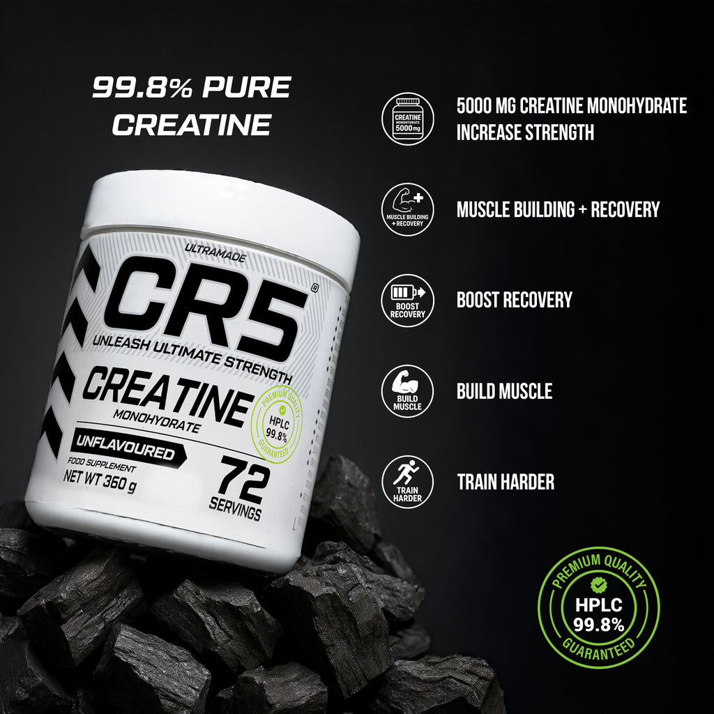 CR5 Creatine Monohydrate Powder 360g (72 Servings) – Unflavoured, Micronized, 99.8% - photo 3