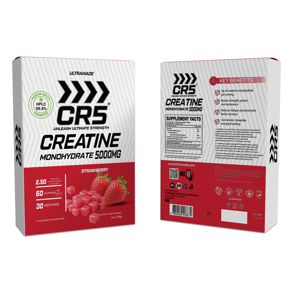 CR5 Creatine Gummies 5000mg – Strawberry Flavor 60 Gummies (30 Servings) - photo 4