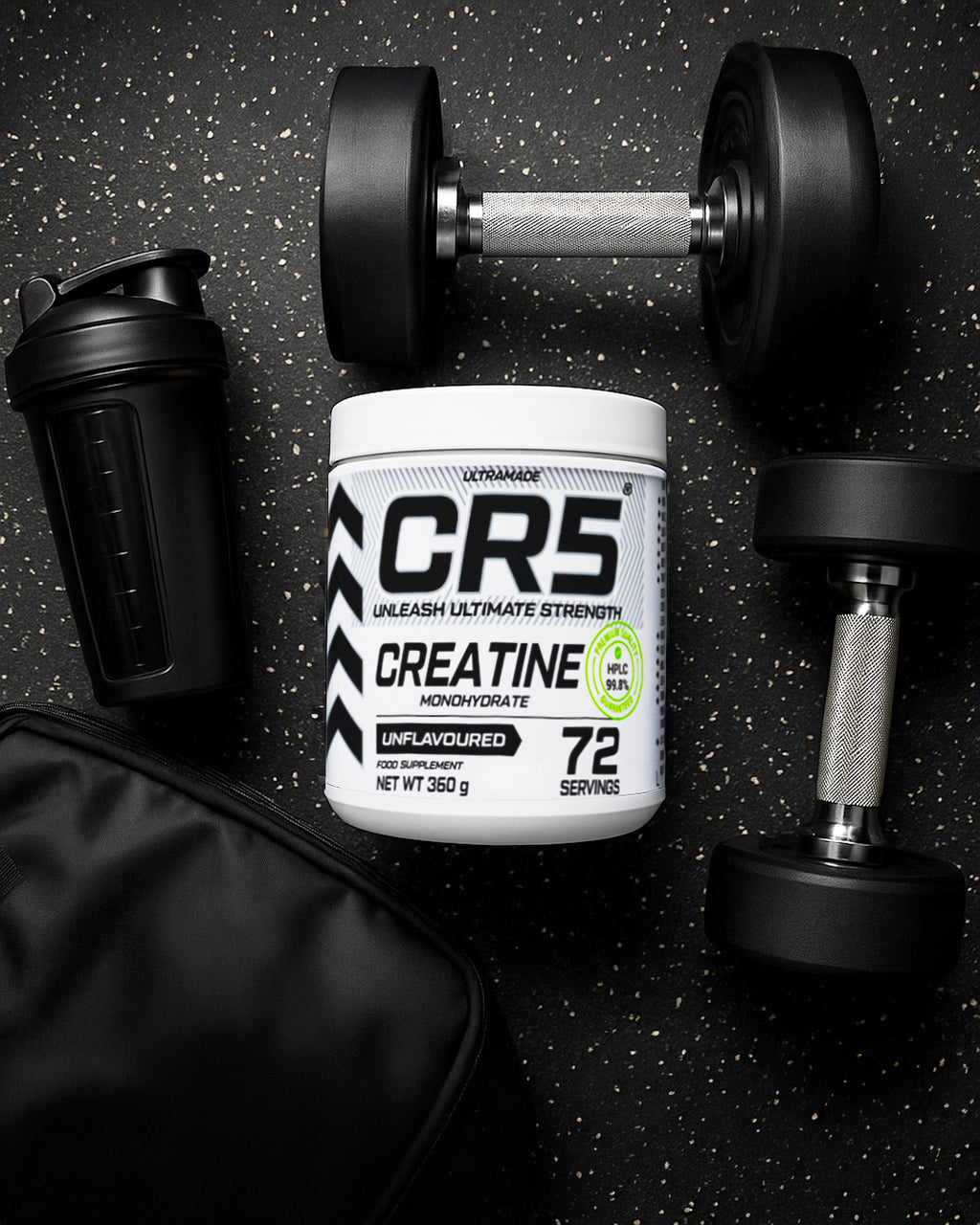 CR5 Creatine Monohydrate Powder 360g (72 Servings) – Unflavoured, Micronized, 99.8% - photo 2