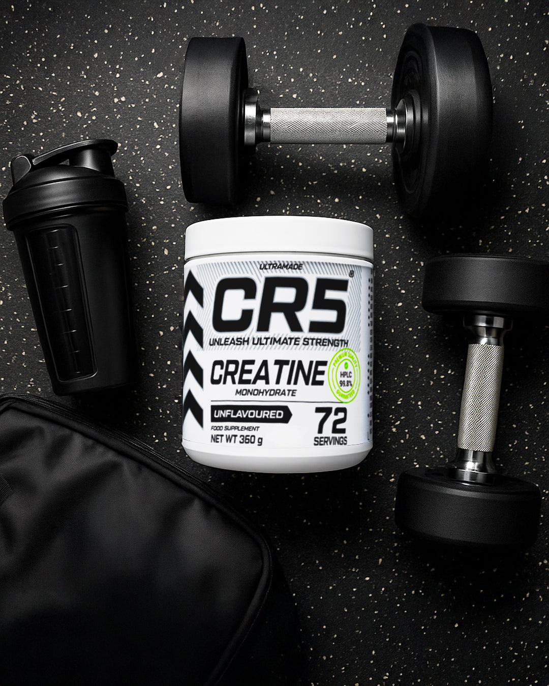 CR5 Creatine Monohydrate Powder 360g (72 Servings) – Unflavoured, Micronized, 99.8% - photo 2
