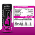 C5 Turbo Pre-Workout Drink – Grape Nova – 355 ml | 200 mg Caffeine - photo 3