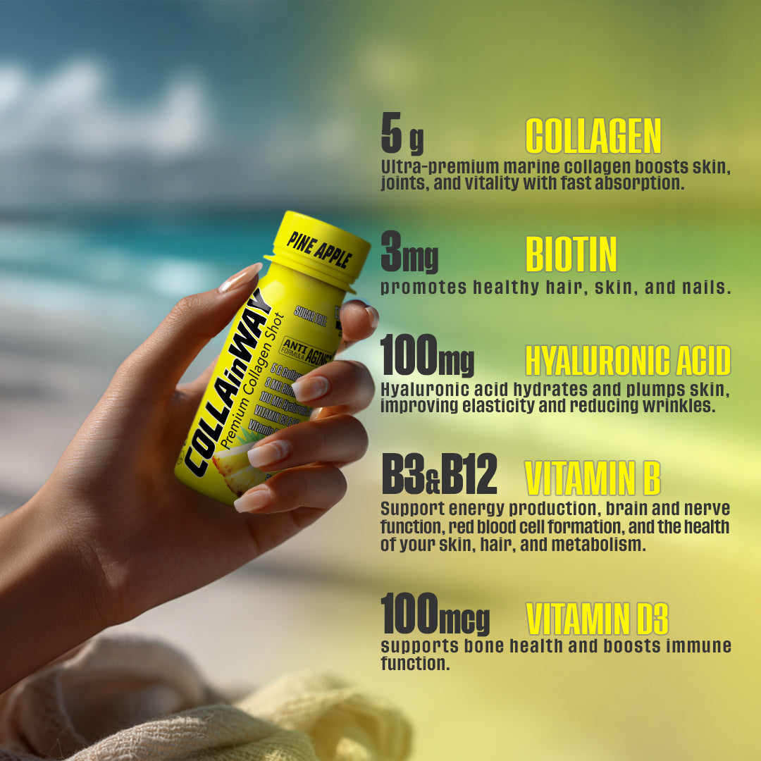 COLLAinWAY Premium Collagen Shot - Pineapple – 5000mg - photo 3