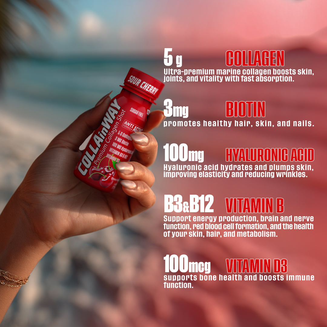 COLLAinWAY Premium Collagen Shot - Sour Cherry – 5000mg - photo 3