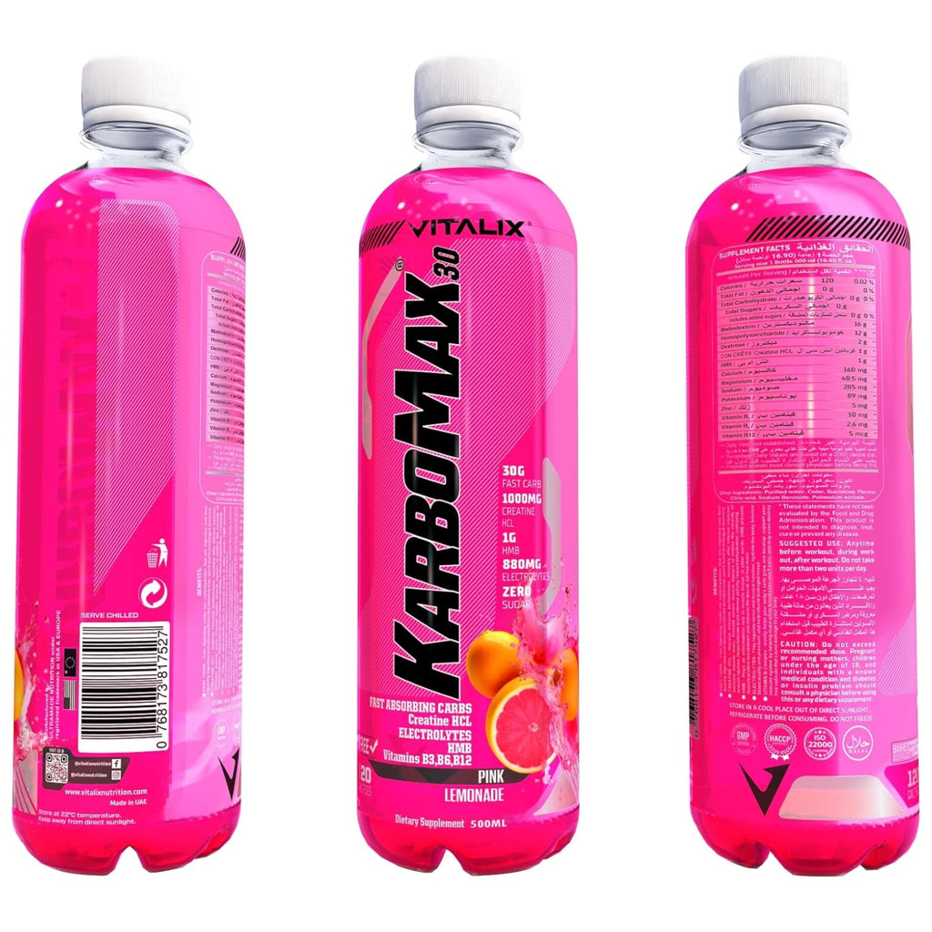 KarboMax® 30 - Pink Lemonade | Carbohydrate Drink | Fast Carb with 30g Carbs - photo 3