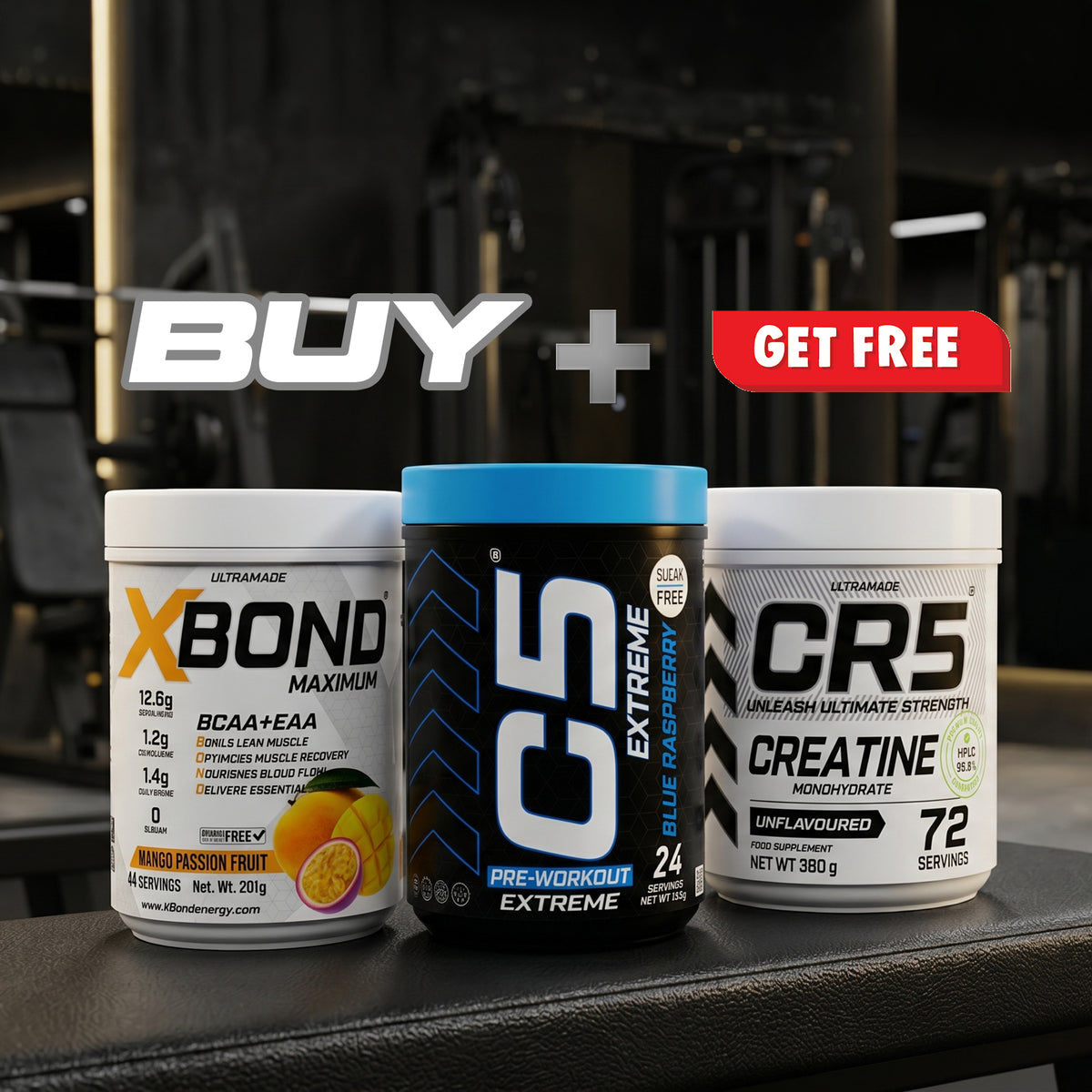 C5 Extreme + XBond BCAA + Free Creatine powder - Ultramade